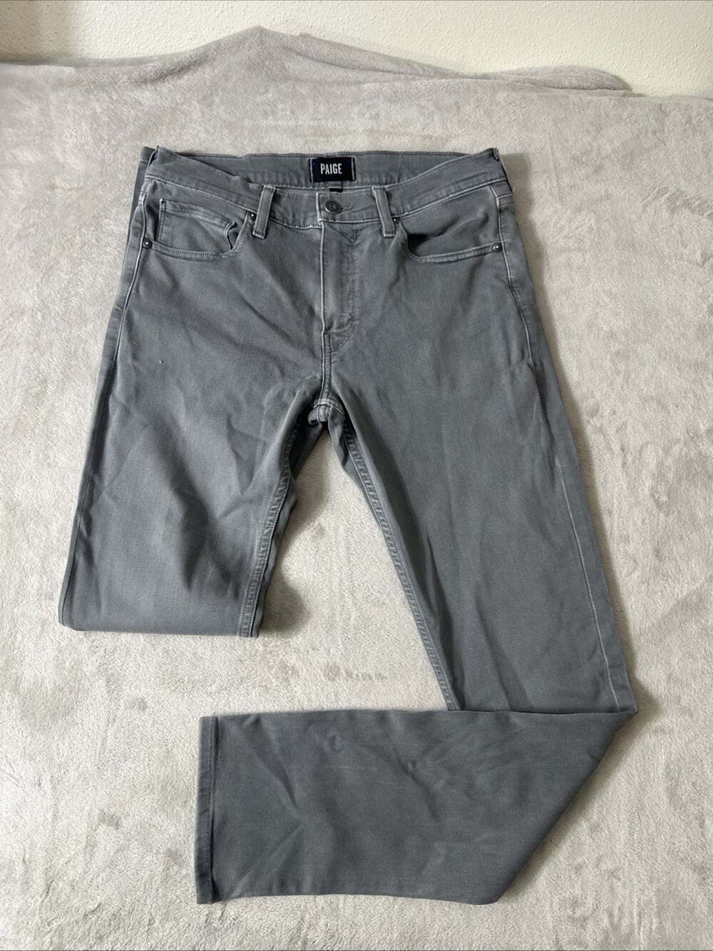 PAIGE Lennox Jeans Mens 31x33 Gray Slim Fit Stretch Denim Pants